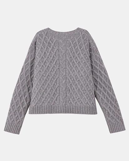 Ladies Chunky Cable Cardigan-3