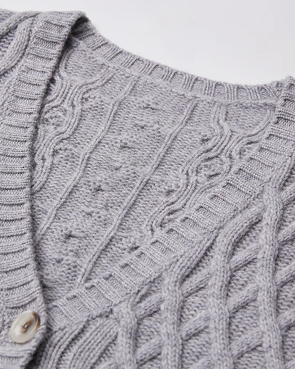 Ladies Chunky Cable Cardigan-3